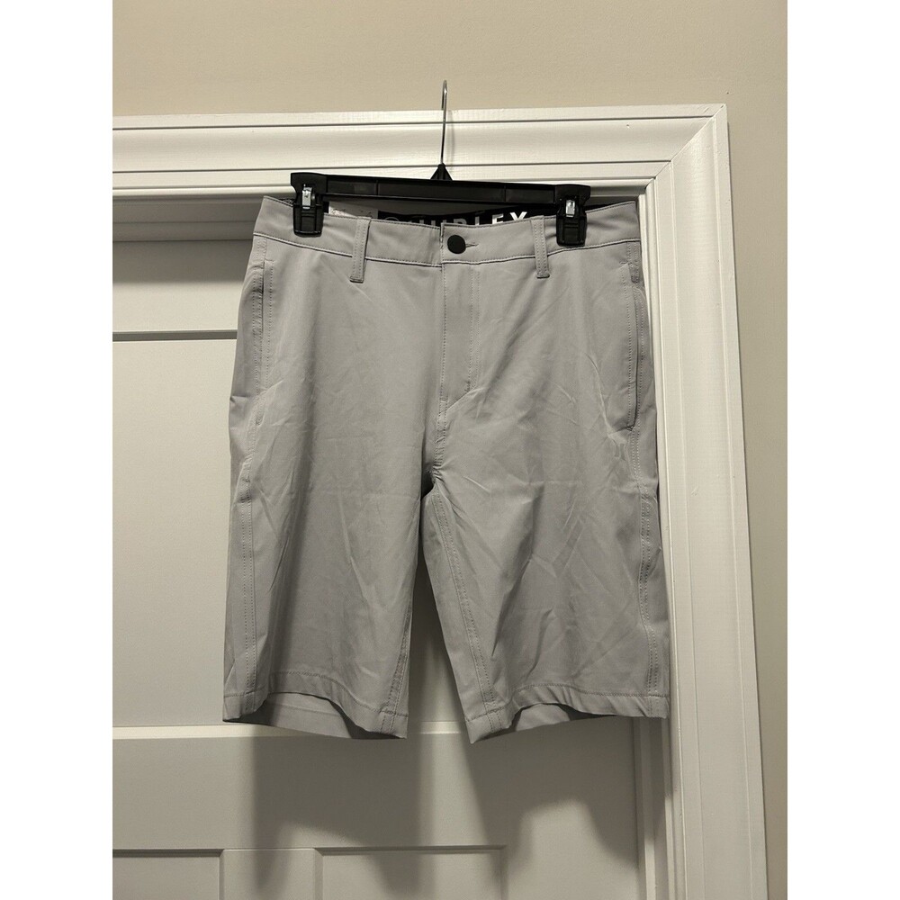 Hurley Mens All Day Hybrid Shorts Sz 30 Gray Chino 4 Way Stretch Flat Front NEW